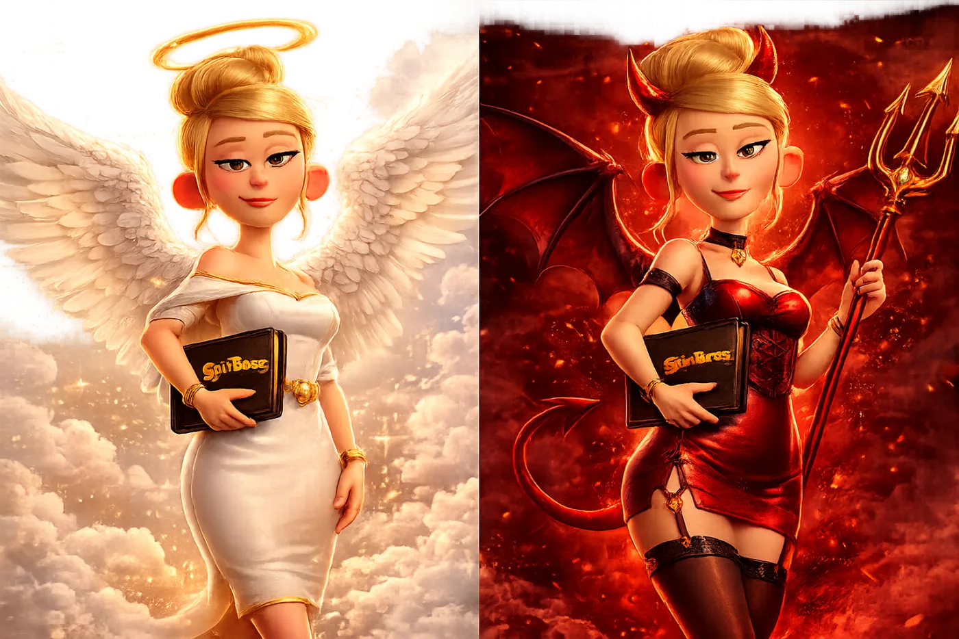 Penny as an angel and as a devil β two sides of every spin